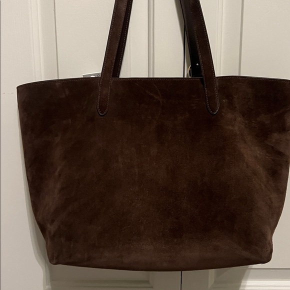 3 PCS. KATE SPADE 454 HOT FUDGE SUEDE TOTE, NWT MADEWELL BAG CORD & ORGANIZER - Picture 8 of 16